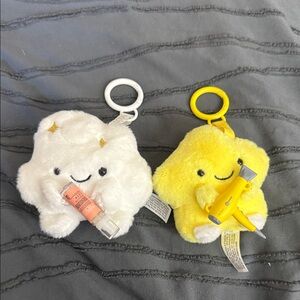 Ulta mini brand pops Cute Star Plush Keychains - White and Yellow